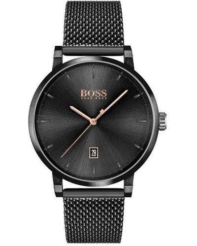 BOSS Confidence Stainless Steel Bracelet Watch - Black