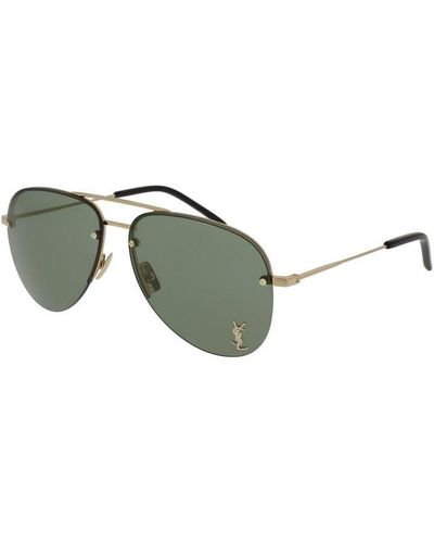 Saint Laurent Classic Aviator Sunglasses - Green