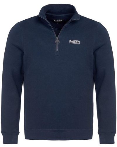 Barbour Essential Half-zip Sweatshirt - Blue