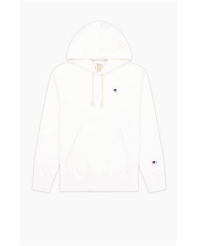 Champion Small Logo Hoodie - White