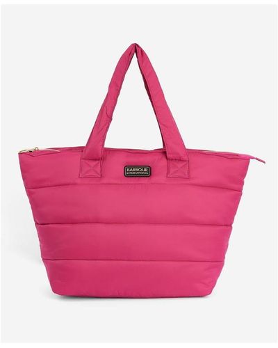 Barbour Monaco Large Quilted Tote Bag - Pink