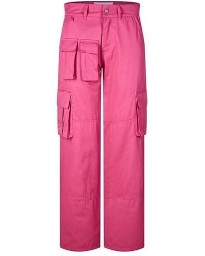 House Of Sunny Easy Rider Cargo Trousers - Pink