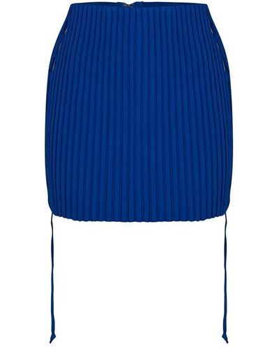 David Koma Twist Mini Skirt - Blue