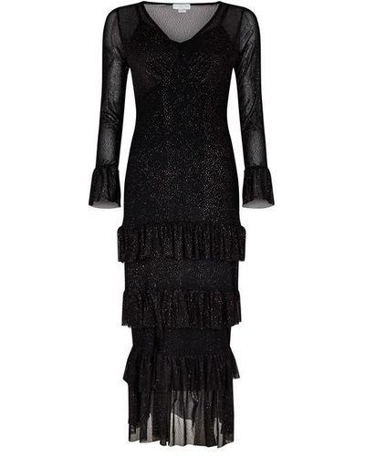 Never Fully Dressed Sparkle Mesh Kate Dress - Black