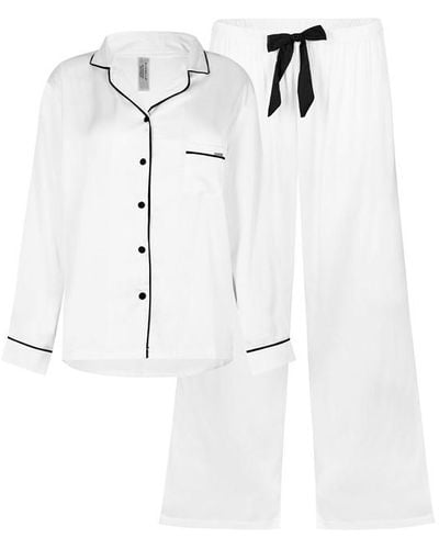 Bluebella Claudia Long Sleeve Pyjama Set - White