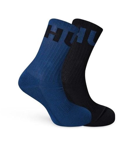 HUGO 2 Pack Iconic Crew Socks - Blue