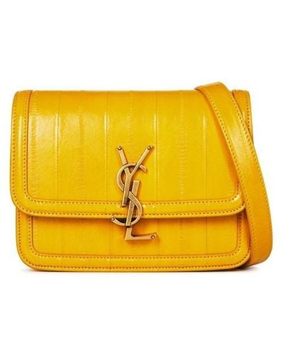 Saint Laurent Eel Monogram Lock Bag - Yellow
