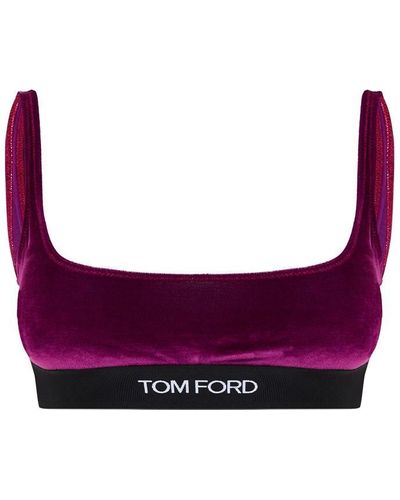 Tom Ford Tf Velour Bralette Ld41 - Purple