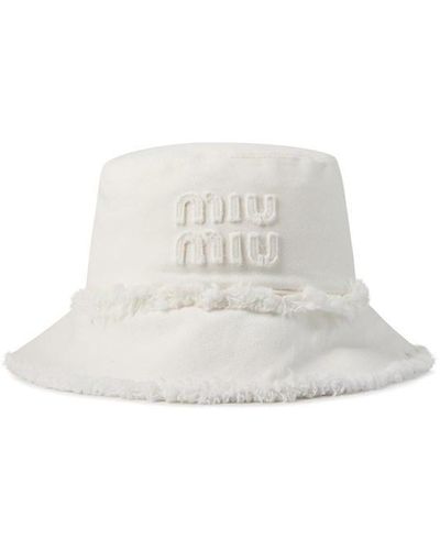 Miu Miu Miu Dnm Bckt Hat Ld42 - White