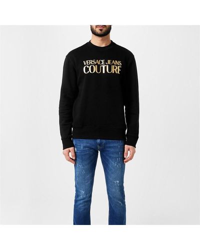 Versace Gold Logo Sweatshirt - Black