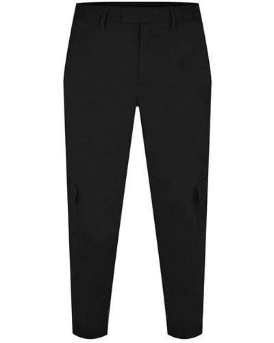 Loose-Fit Cargo Trousers With Button Hem Long Length