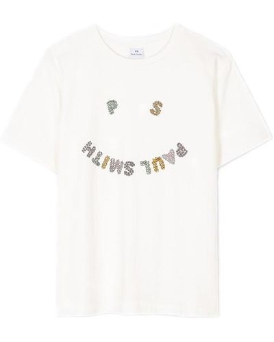 PS by Paul Smith Ps Happy Doodle T Ld33 - White