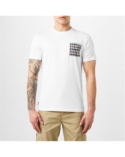 Aquascutum Check Pocket T-shirt - White