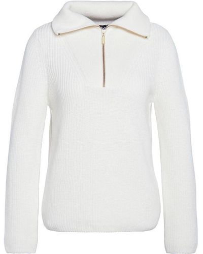 Barbour Prost Half-zip Knitted Jumper - White