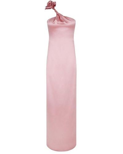 Magda Butrym Silk Rose Dress - Pink