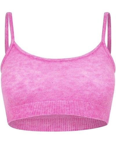 Isabel Marant Knit Crop Top - Pink