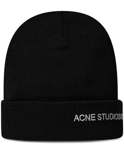 Acne Studios Acne Logo Beanie Sn42 - Black