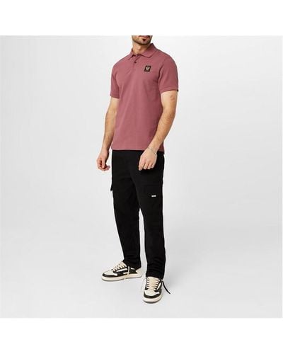 Belstaff Short Sleeve Polo Shirt - Purple