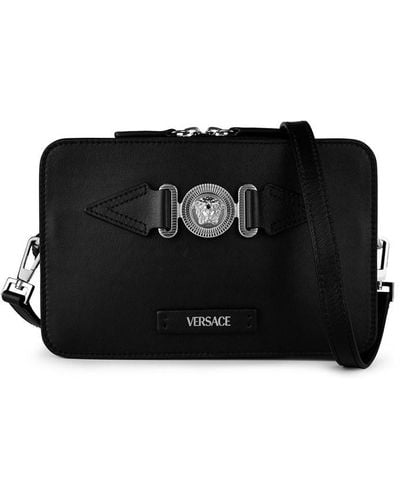 Versace Medusa biggie Messenger Bag - Black
