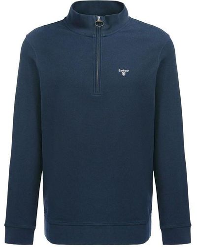 Barbour Birkrigg Half Zip Sweatshirt - Blue