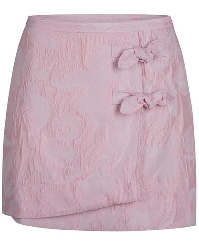 Ganni Textured Skirt Ld43 - Pink