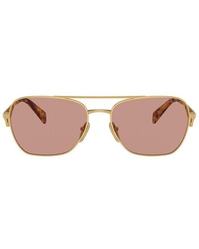 Prada Triangle Logo Sunglasses - Pink