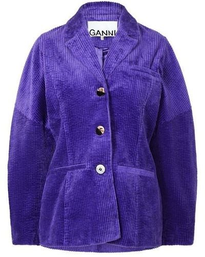 Ganni Corduroy Blz Ld34 - Purple