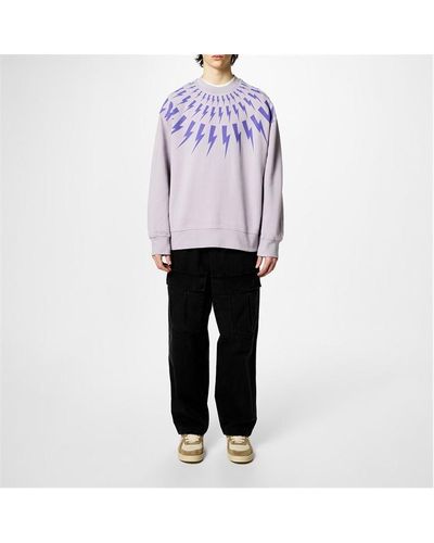 Neil Barrett Lightning Bolt Sweatshirt - Purple