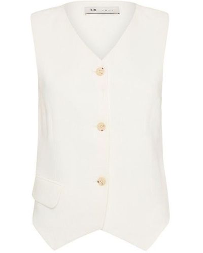 Sir. The Label Clemence Tailored Vest - White