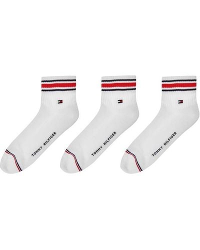Tommy Hilfiger 3 Pack Sports Quarter Socks - Metallic