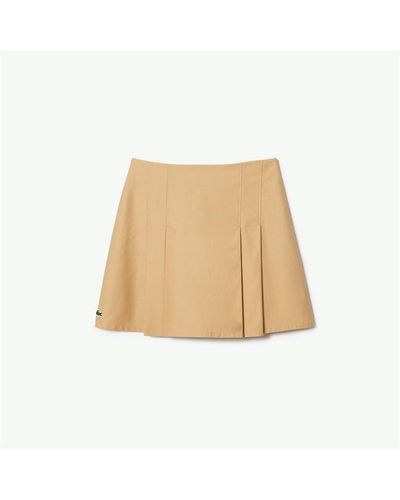 Lacoste Short Pleated Skirt - Natural