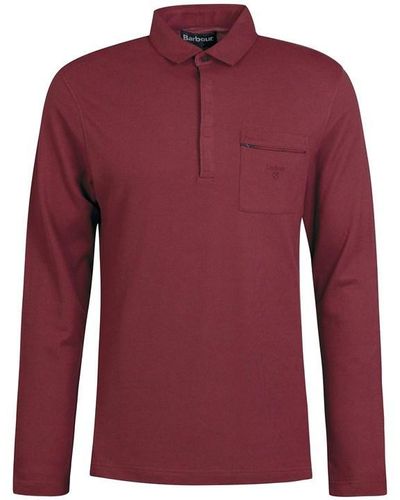 Barbour Adie Long Sleeve Polo Shirt - Red