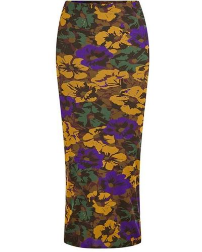 Saint Laurent Floral Print Tulle Dress - Multicolour
