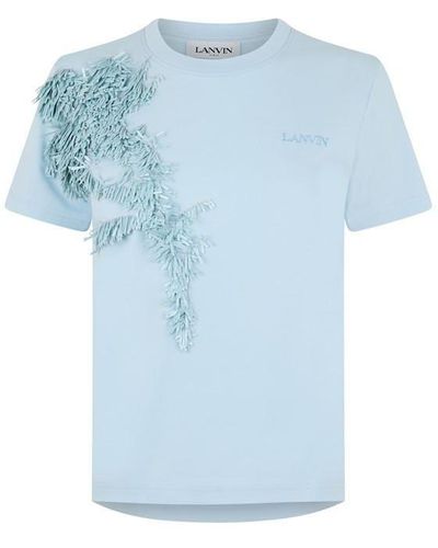 Lanvin Logo T-shirt Ld43 - Blue