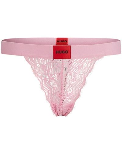 HUGO Lace Thong Ld42 - Pink