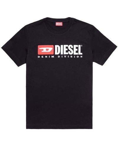 DIESEL T-diegor Brand-print Cotton-jersey T-shirt - Black