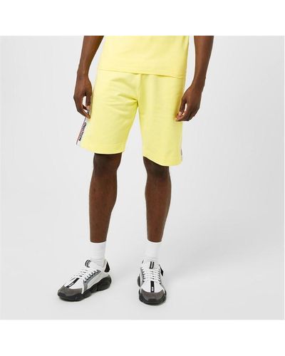 Moschino Logo Tape Track Shorts - Yellow