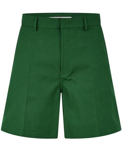 Valentino Stretch Cotton Canvas Bermuda Shorts - Green