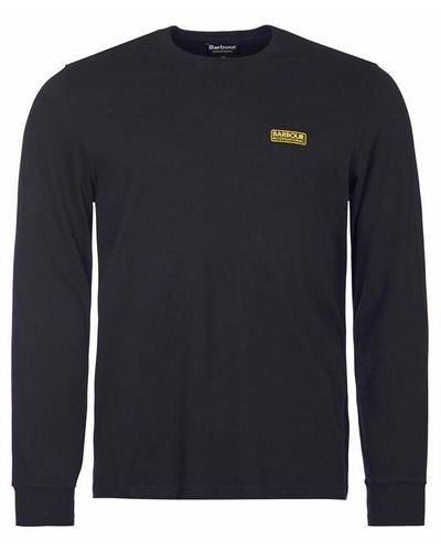 Barbour Long Sleeved Logo T-shirt - Blue