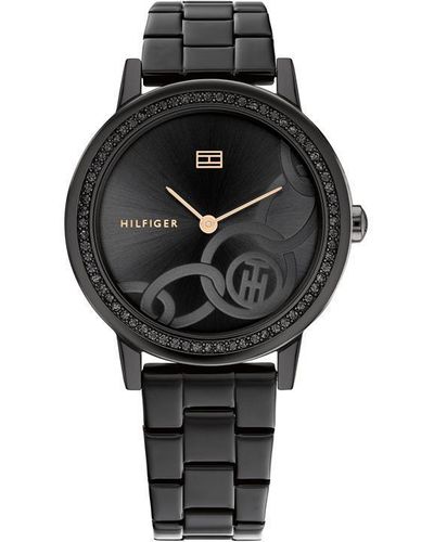 Tommy Hilfiger Analogue Quartz Watch For Women With Black Stainless Steel Bracelet - 1782438