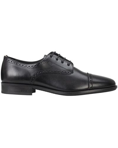 BOSS Colby Derby Brogue Leather - Black