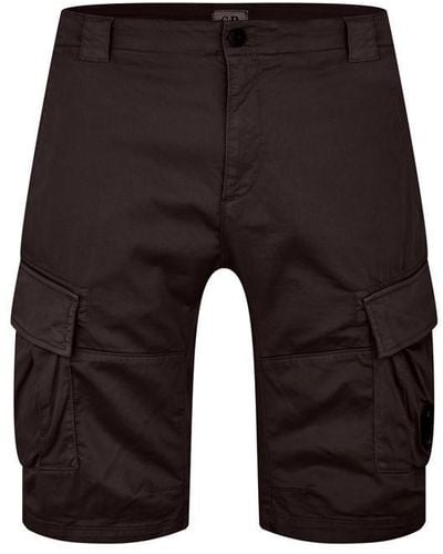 C.P. Company Stretch Sateen Cargo Shorts - Grey