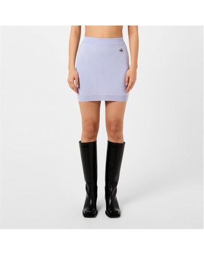 Vivienne Westwood Viv Bea Mini Skirt Ld42 - Purple