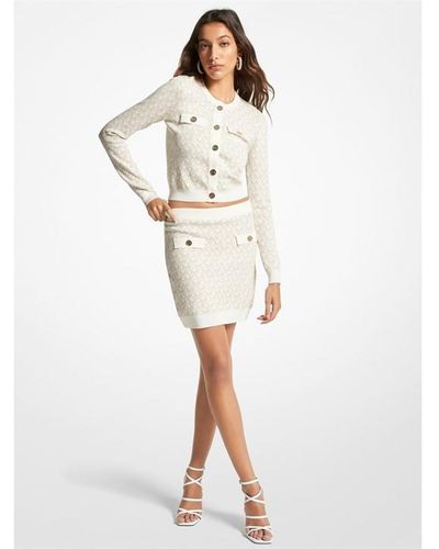 MICHAEL Michael Kors Jacquard Mini Skirt - White