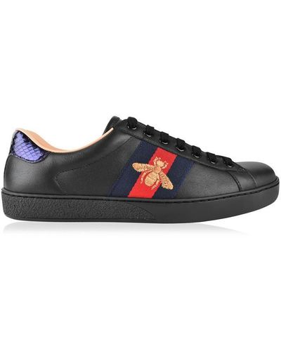 Gucci New Ace Embroidered Bee Trainers - Black
