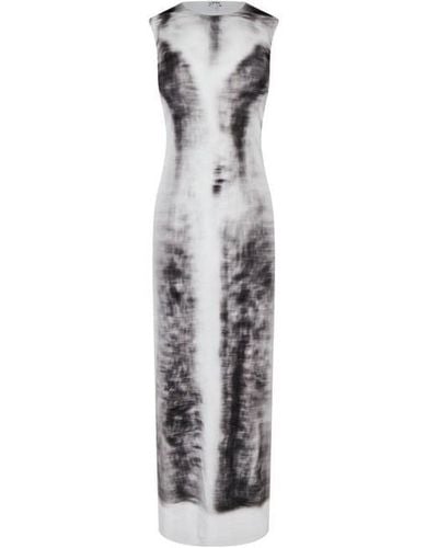 Loewe Blur Tube Midi Dress - Grey