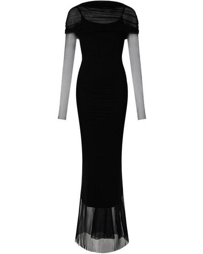 Christopher Esber Esber Veiled Dress Ld42 - Black