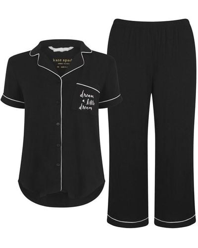 Kate Spade Cropped Pyjama Set - Black