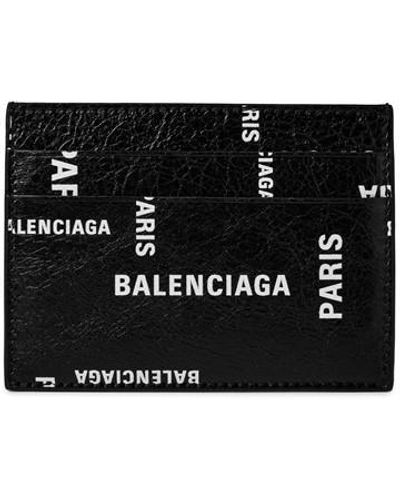 Balenciaga Bal Allover Card Sn34 - Black