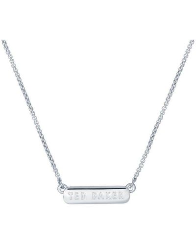 Ted Baker Scarl Sparkle Bar Pendant Necklace - Metallic